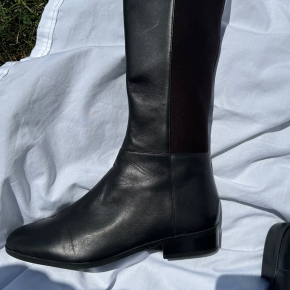 Michael Kors stretch leather black knee high boots in size 7.5 - Picture 5 of 13